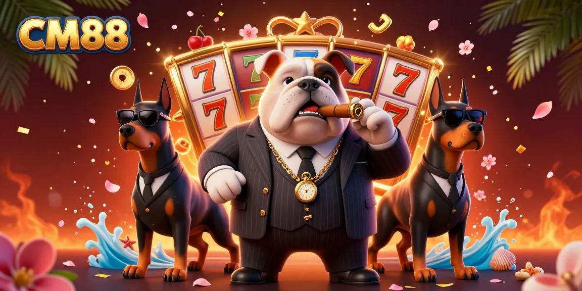 Experience the thrilling action at CM88 with a mafia boss bulldog and dynamic slot elements.