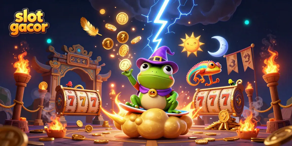 Experience the excitement of slot gacor with this vibrant 3D illustration featuring animated characters and dynamic casino elements.