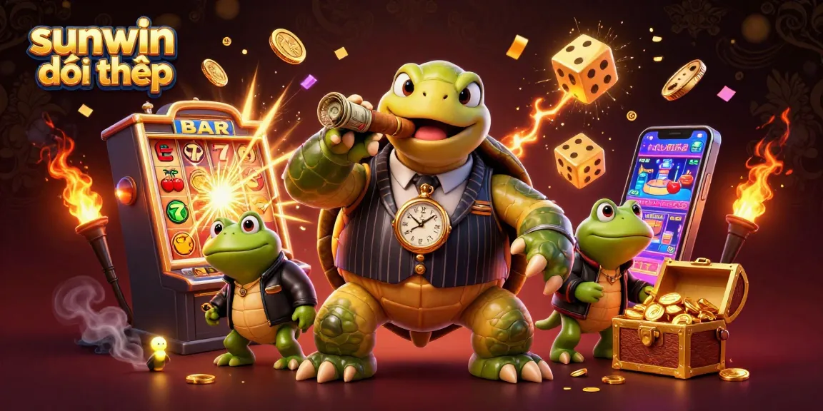 Experience the thrill of sunwin đổi thưởng with a vibrant casino scene featuring animated characters and festive gaming elements.