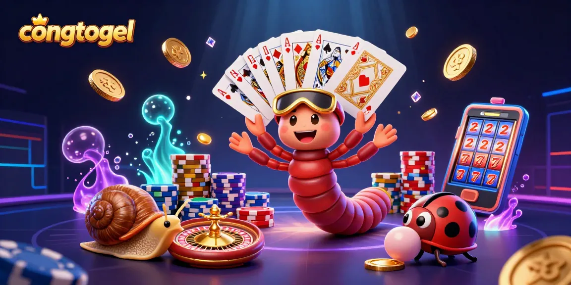 Engage with congtogel's thrilling atmosphere as a millipede dealer fans cards while the snail high-roller stacks chips.