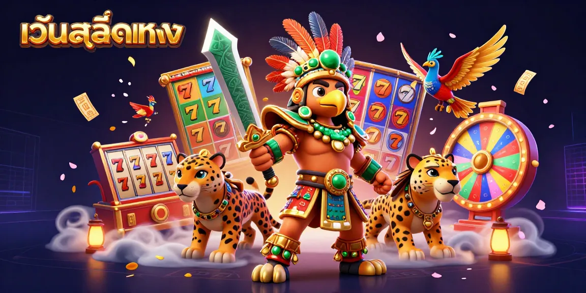 Experience the thrill of เว็บสล็อตตรง with dynamic slot-themed characters and vibrant game elements.