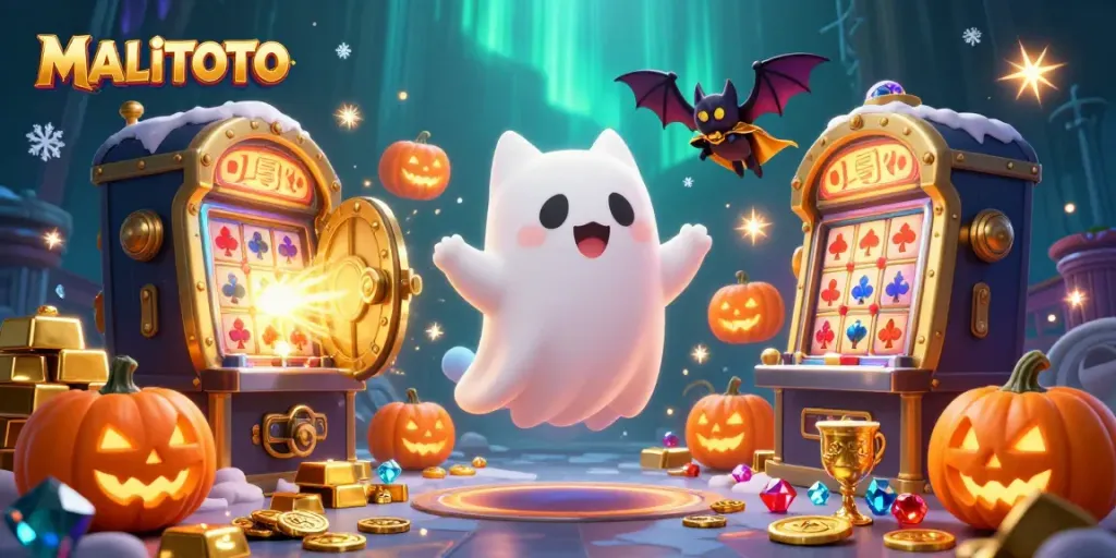 Gamble with MALITOTO, as a ghost cat explores a haunted casino filled with treasures and slot machines.