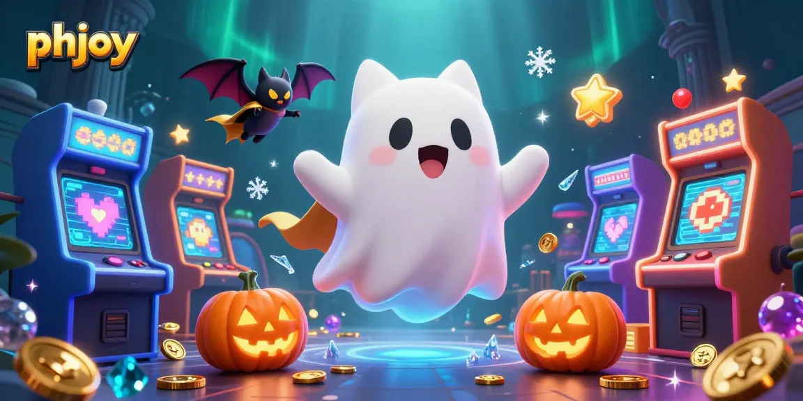 Experience thrilling games with phjoy as friendly characters engage in an enchanted casino scene.