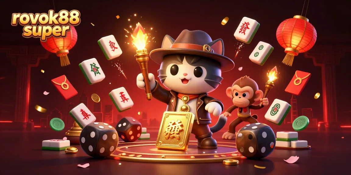 Engage with rokok88 super for a chance to win exciting casino treasures in this vibrant illustration.