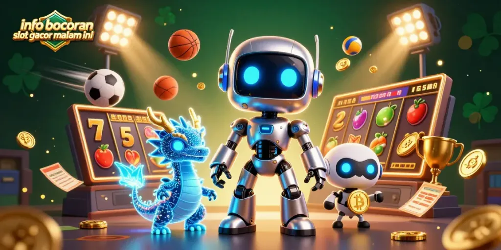 Experience thrilling gameplay with info bocoran slot gacor malam ini featuring vibrant slot symbols and engaging characters.