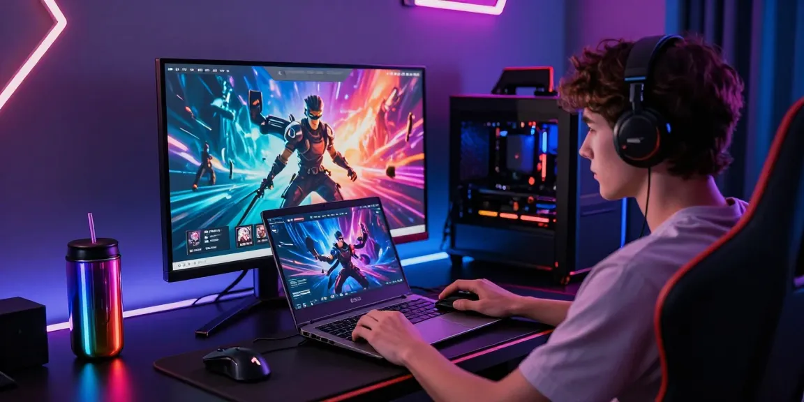 Login LUXURY777 melalui laptop dalam suasana gaming modern, memperlihatkan akses ke platform permainan terkemuka.