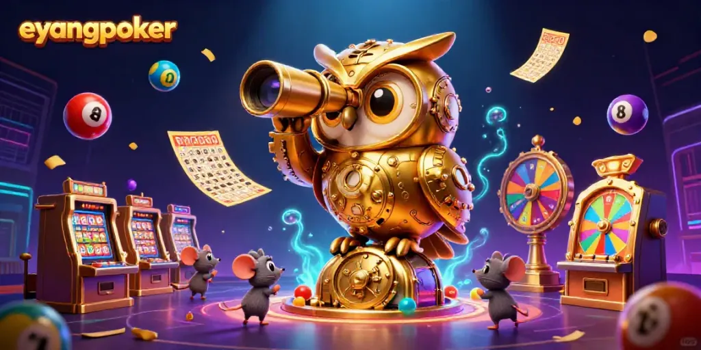 Menangkan permainan di eyangpoker dengan suasana kasino yang ramai dan penuh warna.
