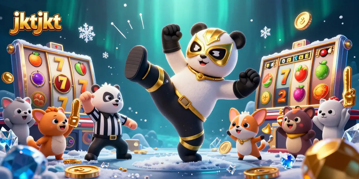 Menggandakan keseruan di jktjkt dengan kucing wasit dan panda pegulat yang beraksi di slot jackpot.