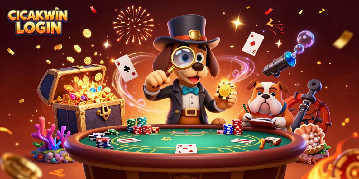 CICAKWIN LOGIN guides players to strategic gaming with golden poker chips and exciting visuals