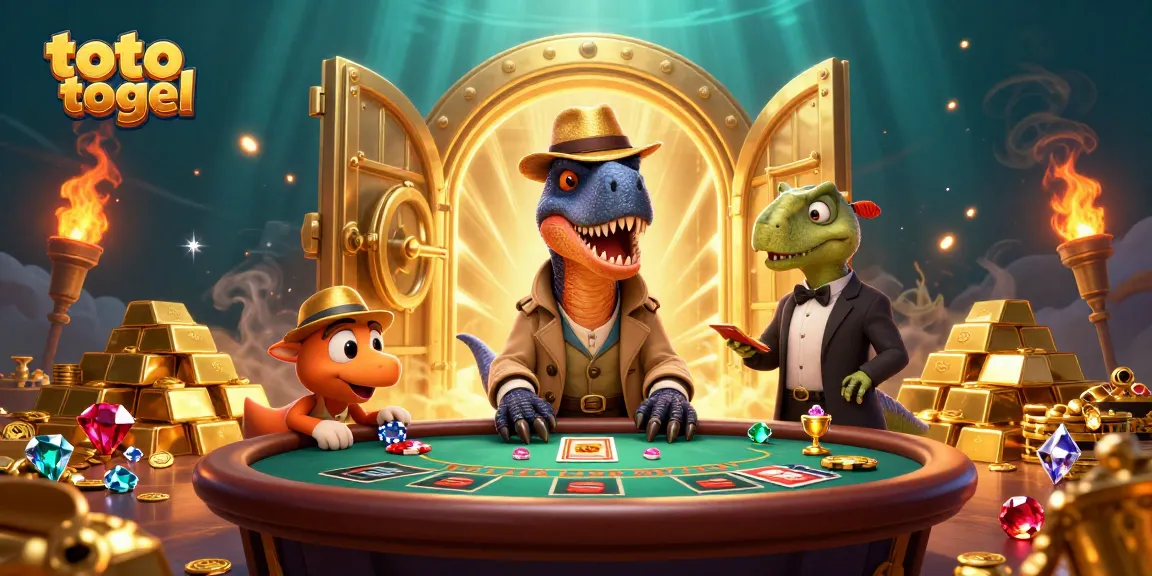 Experience the excitement of toto togel with animated characters playing at the blackjack table.