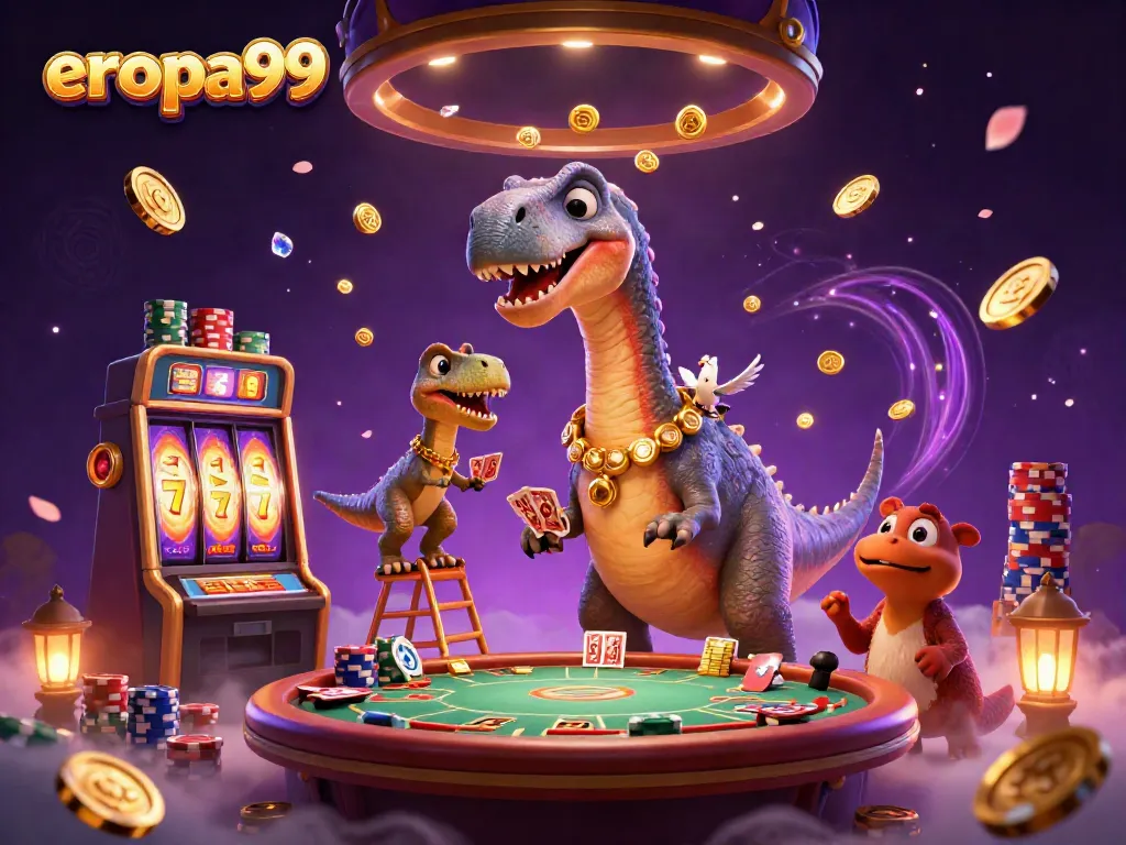Menangkan permainan slot gacor eropa99 dengan ilustrasi 3D yang menarik dan warna cerah.