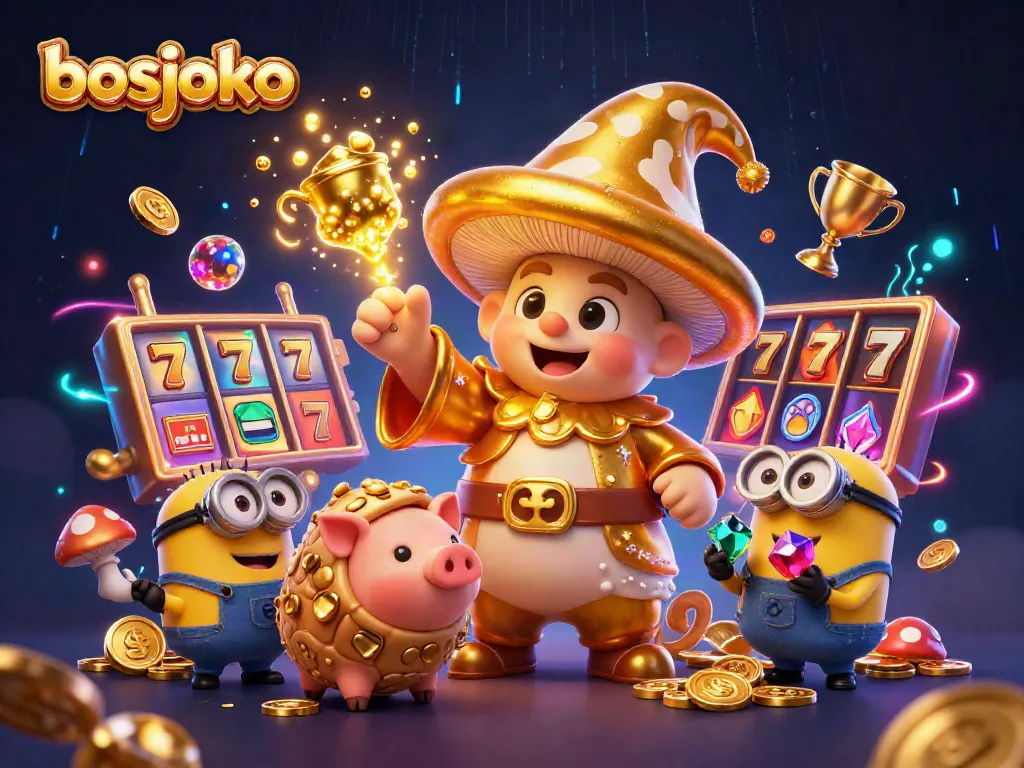 Experience winning with bosjoko's ultimate slot gaming adventure featuring magical characters and gold coins.