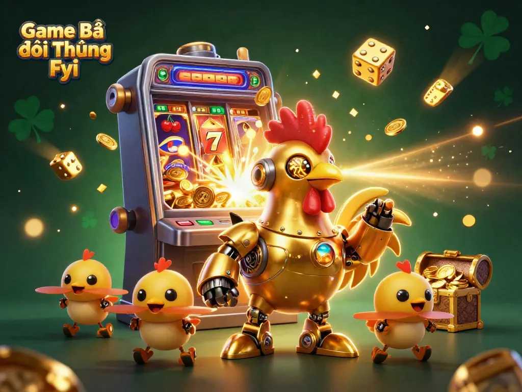 Engage in thrilling jackpot action with Game Bài Đổi Thưởng Fyi's cartoon-inspired casino scene.