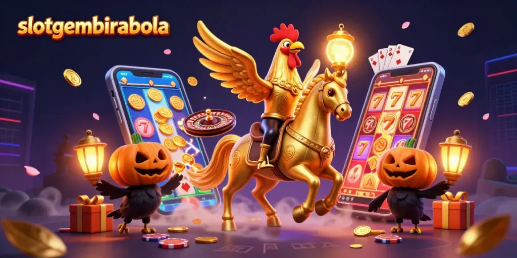 Experience thrilling gameplay with slotgembirabola in a vibrant casino scene full of gold and excitement.