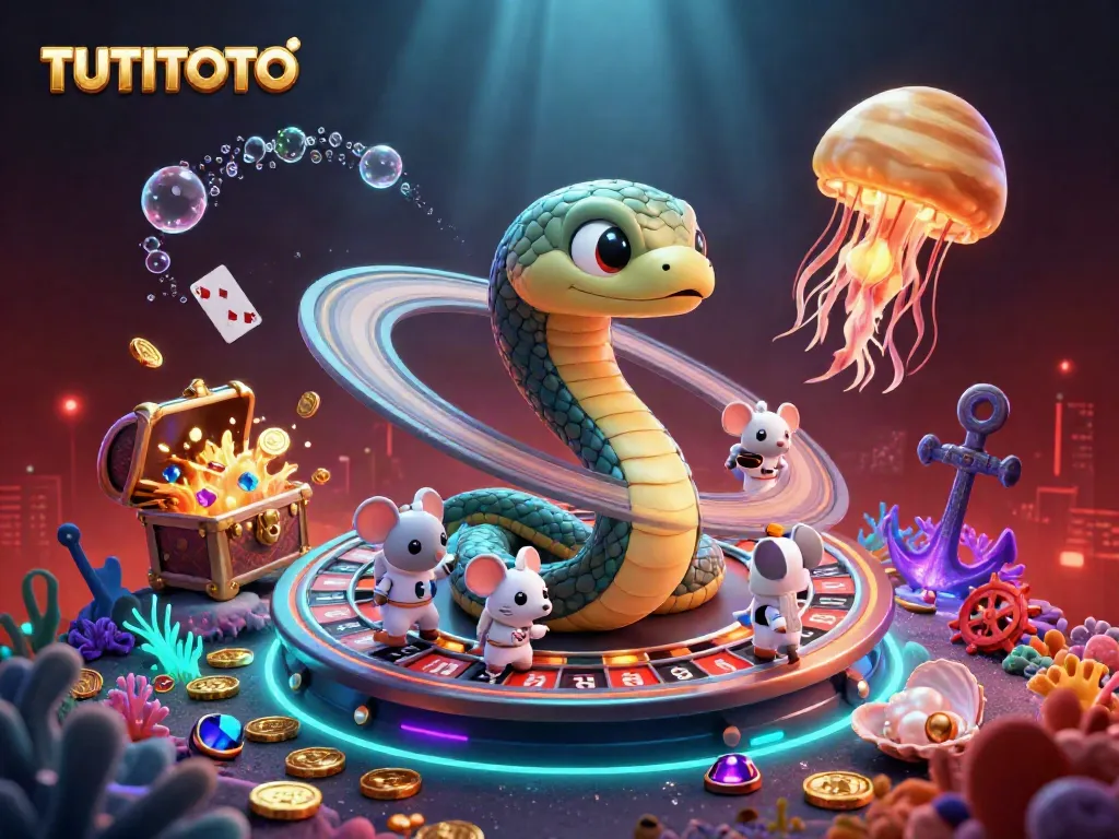 Place bets in a vibrant scene as TUTITOTO offers dynamic gambling experiences with cosmic elements.