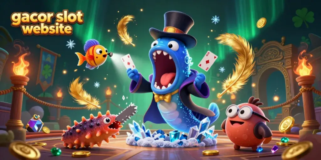 Experience thrilling gameplay on the gacor slot website with vibrant characters and casino elements in an engaging setting.