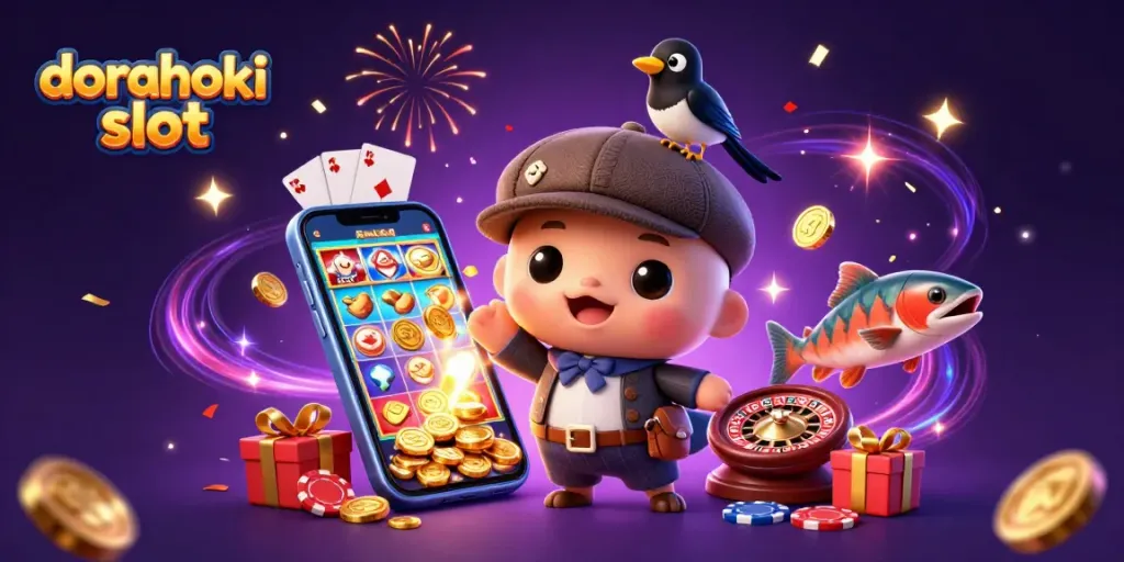 Menggenggam dorahoki slot untuk meraih kemenangan dengan simbol keberuntungan dan kemewahan di kasino digital.