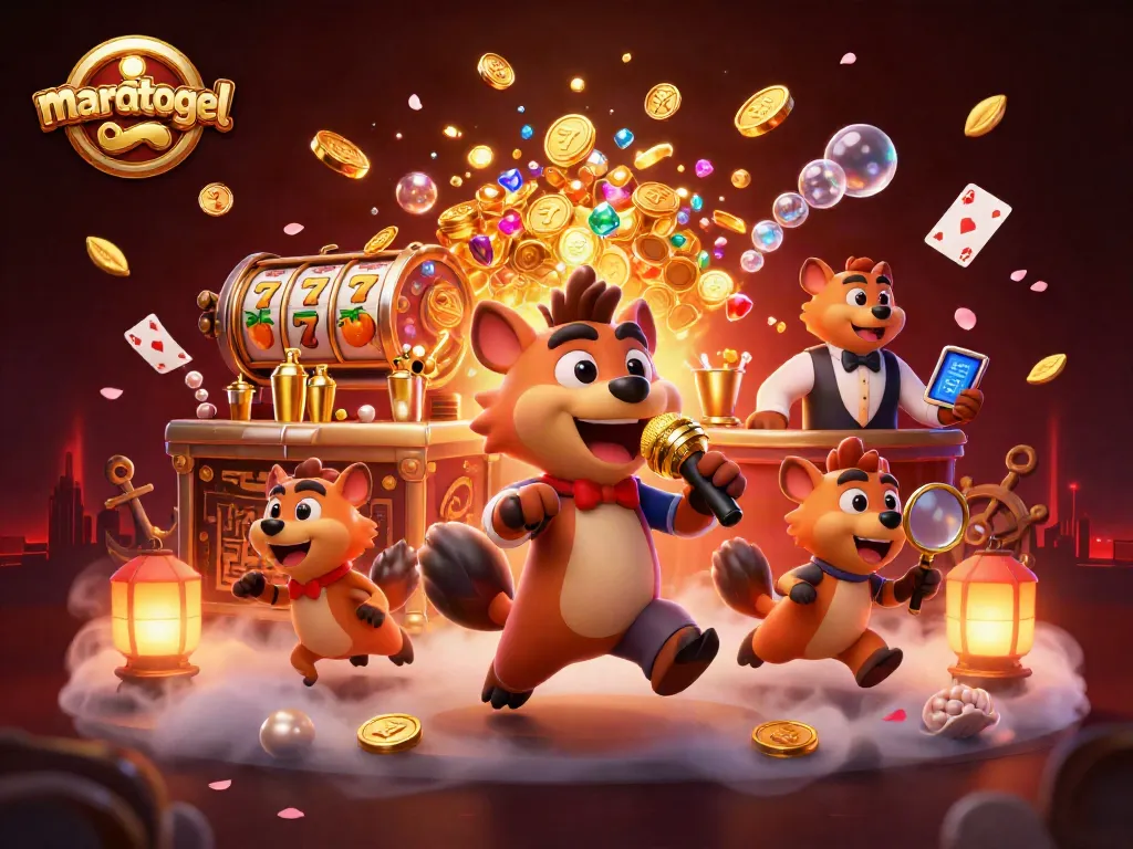 Experience thrilling gameplay at mariatogel, where vibrant hyenas run a comedy casino with slot reels and colorful treasures.