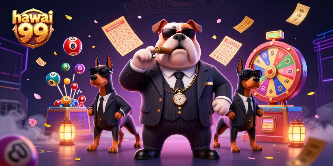 Engage with hawai 99's vibrant gaming scene with a mafia boss bulldog, dynamic gambling elements, and captivating visuals.