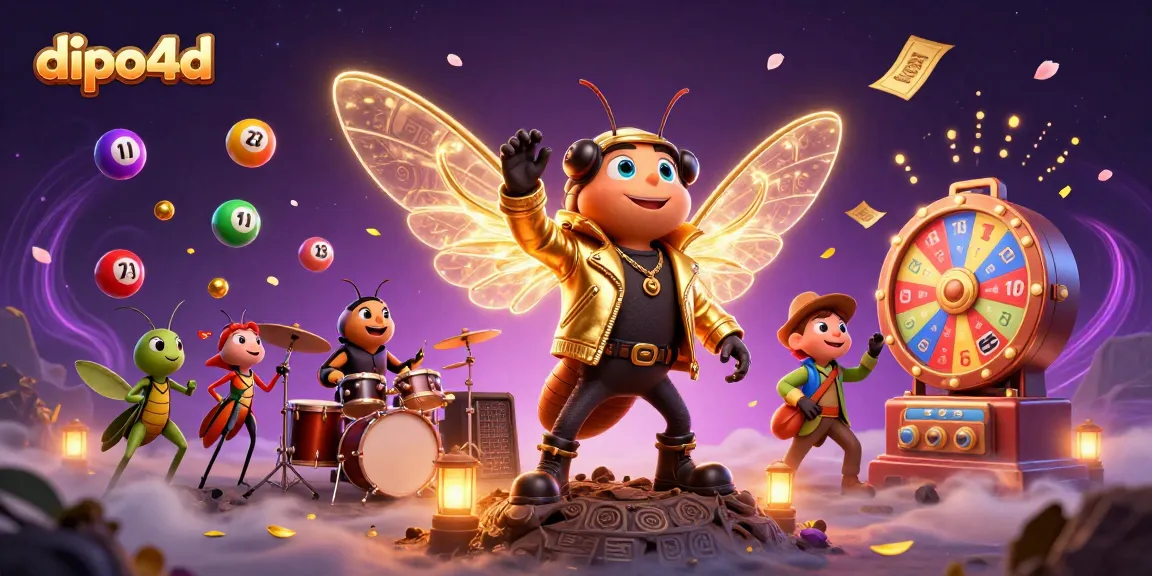 Engage with dipo4d's vibrant 3D illustrated lottery scene featuring exciting game elements.