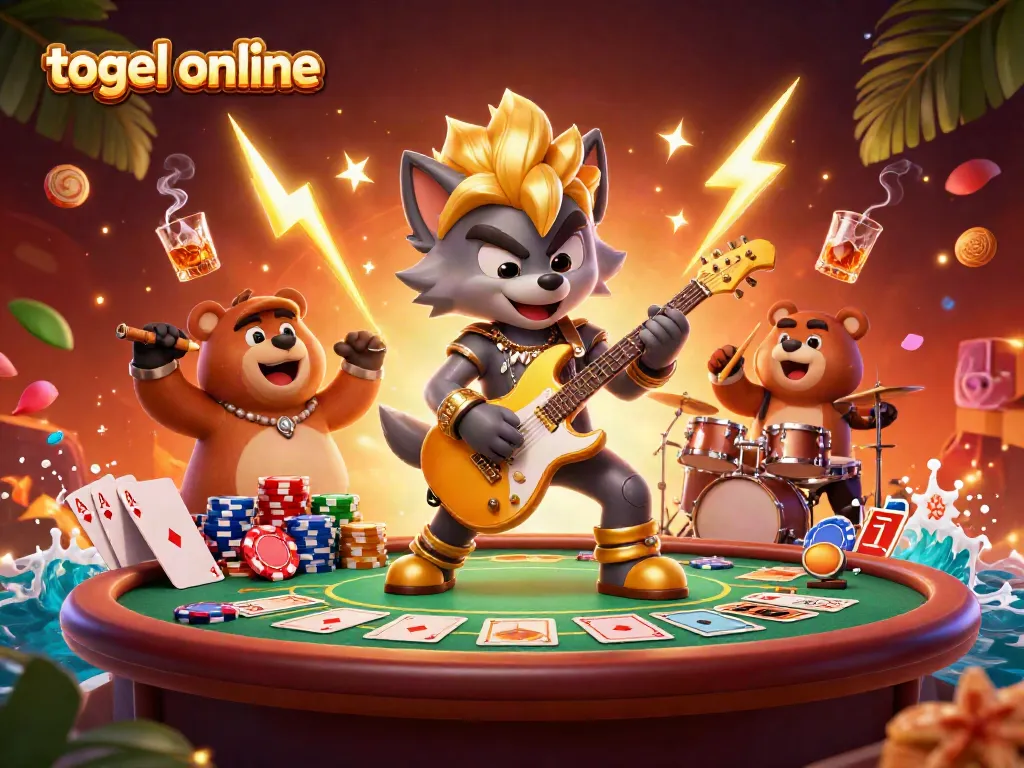 Menghadirkan suasana taruhan togel online dengan gambar pejuang kasino yang energik dan elemen permainan yang kaya.