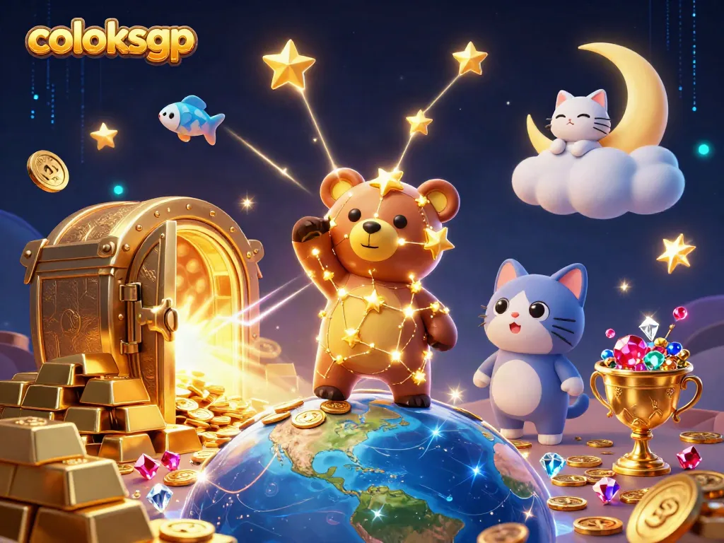 Coloksgp meraih kemenangan dengan slots modern dan keuntungan maksimal dalam ilustrasi kasino digital.