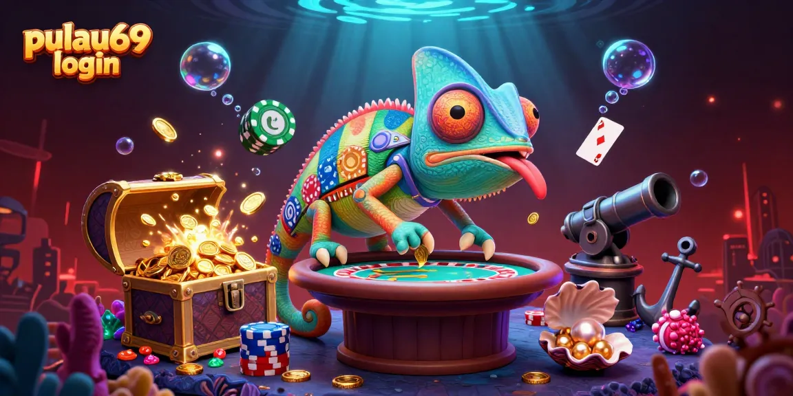 Experience dynamic gameplay with pulau69 login at this vibrant casino illustration.