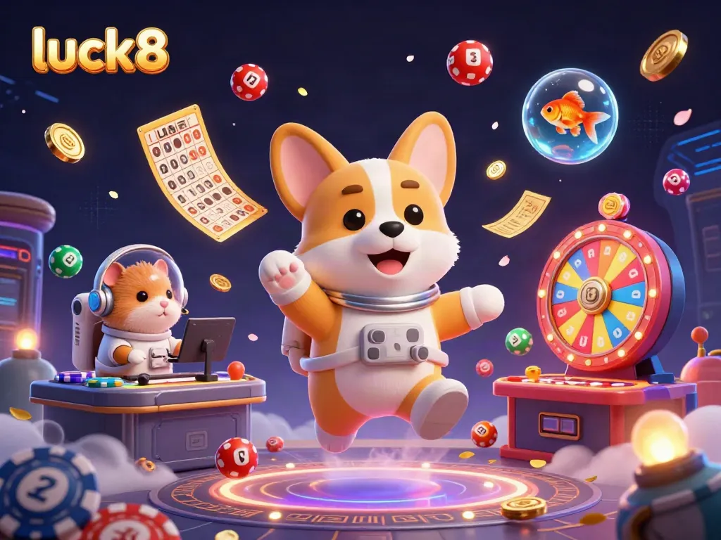 Experience excitement at luck8 with a 3D floating casino adventure featuring dynamic lottery elements and vibrant visuals.