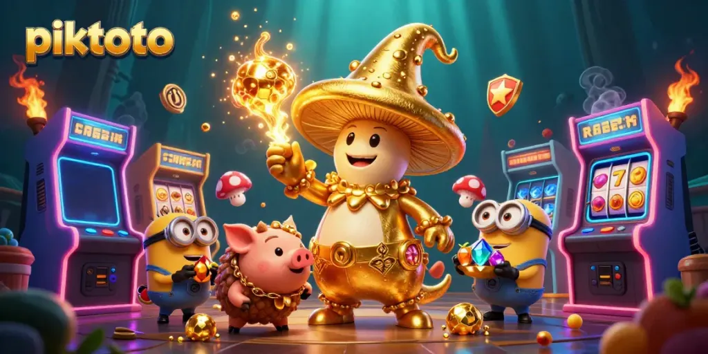 Engage in riches with Piktoto's thrilling golden slot gaming universe featuring magical characters.