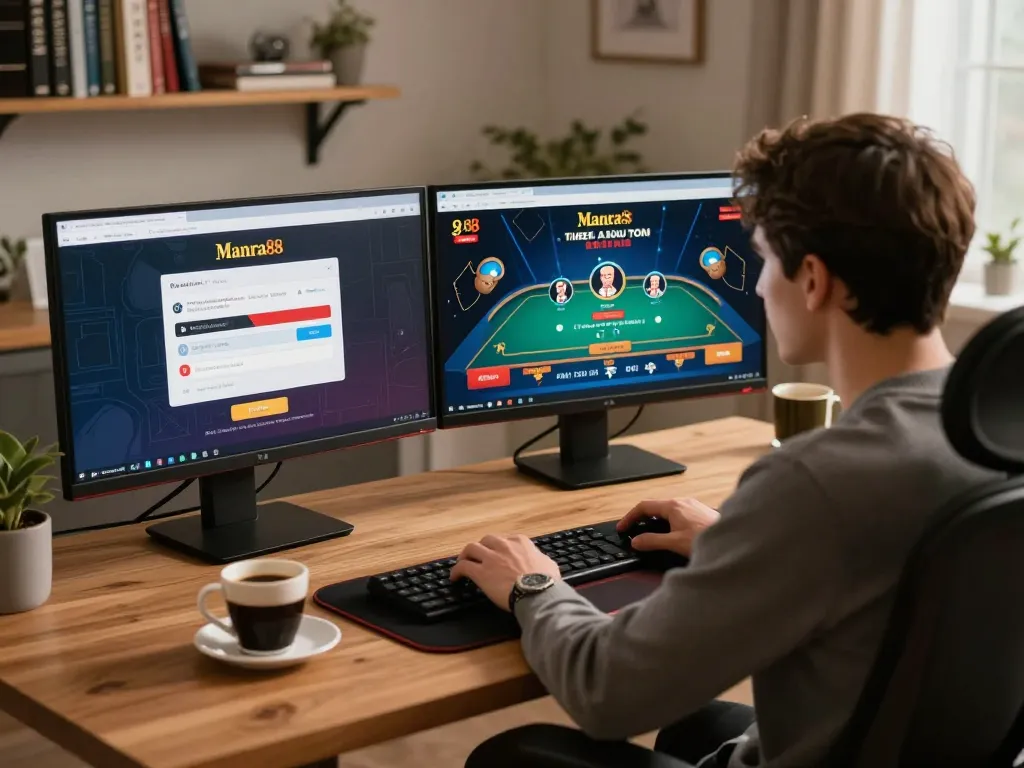 Experience the mantra88 login with immersive online gaming on multiple screens at home.