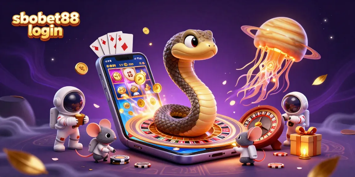 Experience thrilling bets with sbobet88 login in this vibrant casino cosmic scene filled with excitement.