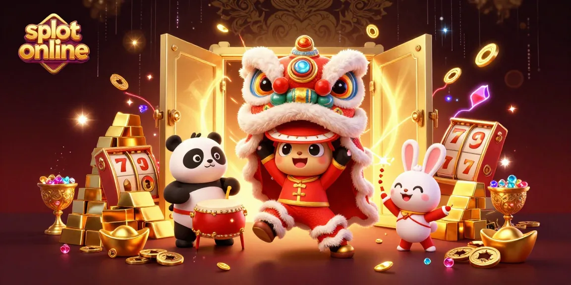 Spin the reels with exciting slot online adventures featuring a vibrant lion dance and treasures.