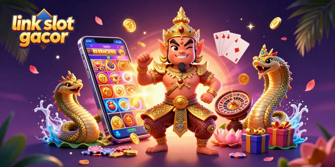 Spin vibrant slot games with link slot gacor in a magical 3D casino scene full of energy.